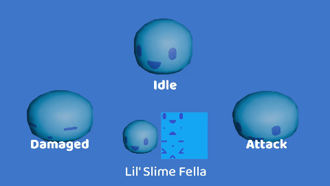 Slime Creature - Battle animations
